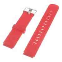 Silicone Watch Band Strap with Steel Buckle for Huawei Watch - Red