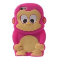 Adorable Monkey Silicone Case for iPhone 6 4.7 inch - Rose