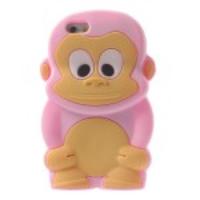 Adorable Monkey Silicone Case for iPhone 6 4.7 inch - Pink