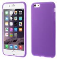 Matte Soft Silicone Shell Case for iPhone 6 Plus - Purple