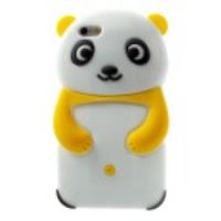 Panda Shaped Matte Silicone Back Case for iPhone 6 - Yellow