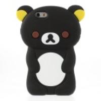 Rilakkuma Bear Silica Gel Case for iPhone 6 4.7 Inch - Black