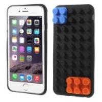 Building Block Design Silicone Case for iPhone 6 Plus - Black