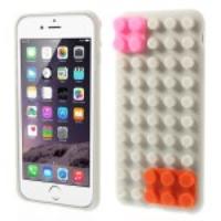 Building Block Design Silicone Case for iPhone 6 Plus - White