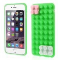 For iPhone 6 Plus Building Block Design Silicone Gel Case - Green