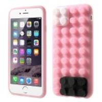 For iPhone 6 Building Block Design Silicone Case Protector - Pink