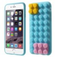 For iPhone 6 Building Block Design Silicone Shell Case - Baby Blue