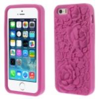 3D Rose Flowers Silicone Shell Case for iPhone 5s 5 - Rose