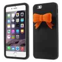 3D Bowknot Soft Silicone Case for iPhone 6 / 6s - Black