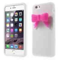 3D Bowknot Soft Silicone Shell Case for iPhone 6 / 6s - White