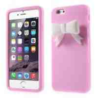 3D Bowknot Soft Silicone Case Accessory for iPhone 6 / 6s - Pink