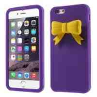 3D Bowknot Soft Silicone Shell Case for iPhone 6 / 6s - Purple