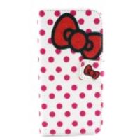 Cute Bowknot & Polka Dot PU Leather Stand Case for iPhone 6