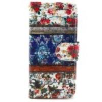 Fresh Flowers Stand Leather Card Holder Case for iPhone 6