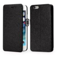 HelloDeere Feather Silk Series Magnetic Leather Case for iPhone 6 - Black