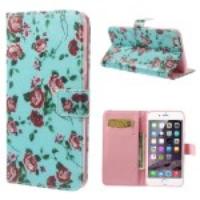 Blooming Flowers Leather Case for iPhone 6 Plus w/ Stand & Wallet