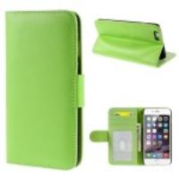 Protective Leather Wallet Case Cover for iPhone 6 Plus - Green