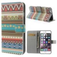 Tribal Tribe Leather Wallet Case for iPhone 6 Plus w/ Stand