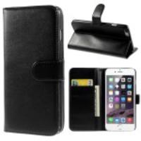 Flip Wallet Leather Case Cover for iPhone 6 Plus - Black