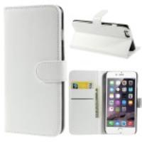 Flip Wallet Leather Case Cover for iPhone 6 Plus - White