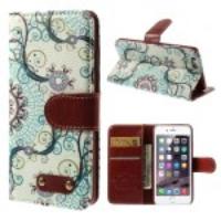 Paisley Flower Leather Wallet Stand Case for iPhone 6