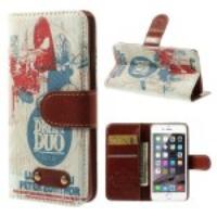 DRUM DUO Leather Wallet Stand Protective Case for iPhone 6