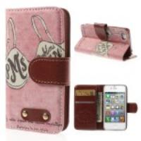 Funny Bra Leather Wallet Stand Case Shell for iPhone 4s 4