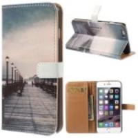 Street Scenery Wallet Stand Leather Case for iPhone 6 Plus