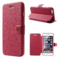 MEILAITE Oracle Grain Leather Stand Case for iPhone 6 Plus - Rose