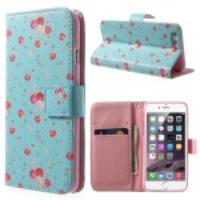 Magnetic Flip Leather Wallet Stand Case for iPhone 6 - Seamless Roses