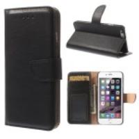 For iPhone 6 4.7-inch Leather Wallet Case with Stand - Black