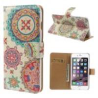 Mandala Flowers Leather Stand Case w/ Wallet for iPhone 6 Plus