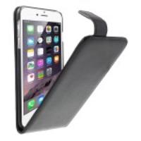 Vertical Flip Leather Case Cover for iPhone 6 Plus - Black