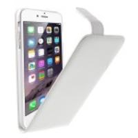 Vertical Flip Leather Case Cover for iPhone 6 Plus - White