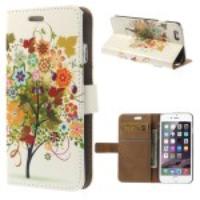 Wallet Stand Leather Case Cover for iPhone 6 - Colorized Fruit Tree