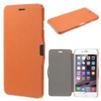 Slim Folio Leather Flip Case for iPhone 6 Plus - Orange