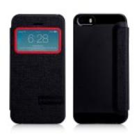 MOMAX Flip View Leather Phone Case for iPhone 5 5s - Black