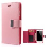 MERCURY Rich Diary Wallet Leather Case for iPhone 6 Plus - Pink