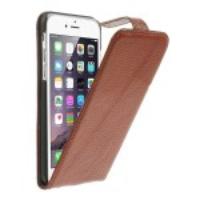 Vertical Cowhide Leather Case for iPhone 6 4.7 Inch - Brown