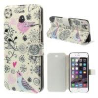 Birds & Flowers Magnetic Leather Stand Case for iPhone 6