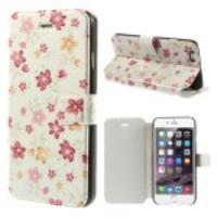 Colorized Flowers Magnetic Leather Stand Case Cover for iPhone 6