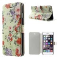 Blooming Flowers PU Leather Stand Case for iPhone 6