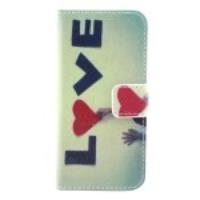 Love & Girl Flip Wallet Stand Leather Case for iPhone 5s 5