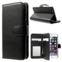 Magnetic Flip Wallet Leather Case for iPhone 6 4.7 Inch - Black