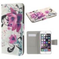 Leather Case Cover for iPhone 6 & 4.7-inch Smartphones - Elegant Lotus