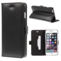 DOORMOON for iPhone 6 Genuine Leather Stand Case - Black