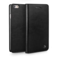 QIALINO Luxury Genuine Leather Wallet Case for iPhone 6 Plus - Black