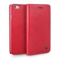 QIALINO Luxury Genuine Leather Wallet Case for iPhone 6 Plus - Red