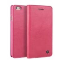 QIALINO Handmade Genuine Leather Wallet Case for iPhone 6 Plus - Rose