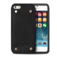 QIALINO Luxury Handmade Genuine Leather Case for iPhone 5 5s - Black